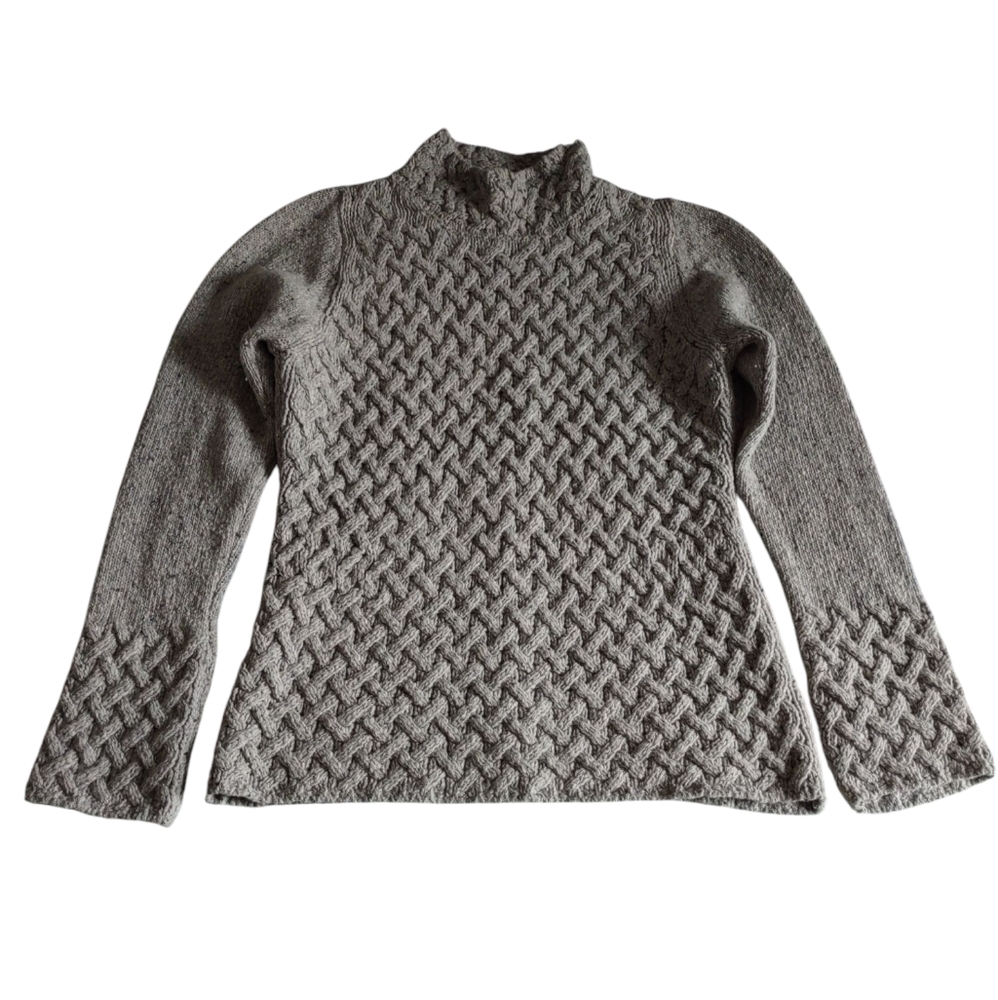 IrelandsEye Small Wool Cashmere Fisherman Sweater